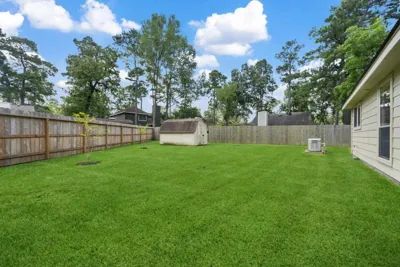 Spacious fenced backyard